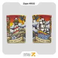 ​Zippo Lighter 49532 NAUTICAL TATTOO DESIGN فندک بنزینی زیپو طرح تتو کشتی و دزدان دریایی مدل 49532