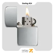 Zippo Hand Satin Sterling Silver 1941 Replica فندک زیپو تمام نقره رپلیکا مدل 24