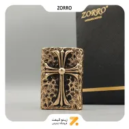 فندک بنزینی زورو طرح صلیب مدل 2202-219-​Zorro Lighter SN-LIZO-2202-219