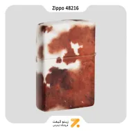 فندک زیپو 540 رنگ مدل 48216 طرح چرم گاو-Zippo Lighter 48216 Cow Print Design