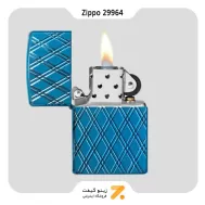 فندک زیپو آبی مدل 29964 طرح الماس-Zippo Lighter 29964 ARMOR HP​ BLUE DIAMONDS