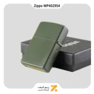 فندک زیپو سبز مدل ام پی 402954 طرح تایپوگرافی-​Zippo Lighter 221 MP402954 SAY NO TO WAR DESIGN