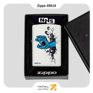 فندک زیپو سفید مدل 49614 طرح اسکیت برد سانتا کروز-Zippo Lighter​ 49614 214 SANTA CRUZ
