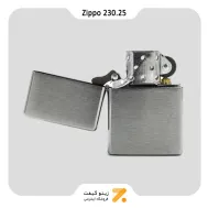 فندک زیپو مدل 230.25 وینتیج-Zippo lighter 230.25 Brushed Chrome Vintage