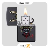 فندک زیپو مدل 49259 طرح کلاه ایمنی سامورایی-Zippo Lighter 49259 218 SAMURAI IN HELMET DESIGN