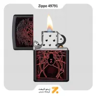 فندک زیپو مشکی مدل 49791 طرح عنکبوت-Zippo Lighter 49791 218 SPIDER DESIGN