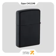 فندک زیپو مشکی مدل سی آی 412248 طرح تایپوگرافی-Zippo Lighter 218 CI412248 WORK HARD DESIGN