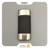 فندک گازی هانست با روکش چرم مشکی-​Honest Leather Lighter SN-LIHN-2201-4