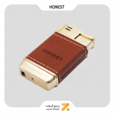 Honest Leather Pipe Lighter فندک گازی شعله ای پیپ با روکش چرم مصنوعی هانست