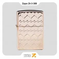 فندک بنزینی زیپو طرح قلب مدل زد ای-3-38 بی-Zippo Lighter ZA-3-38B SWEET HEAT PINK GD