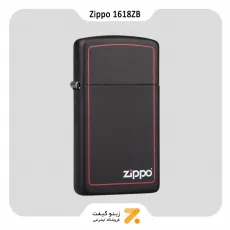 Zippo Lighter 1618ZB MATTE  BORDER فندک بنزینی زیپو مشکی با حاشیه قرمز