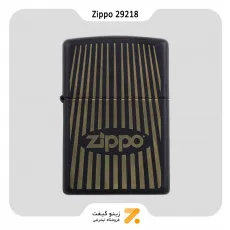 Zippo Lighter 29218 218 ZIPPO فندک بنزینی زیپو مشکی طلایی مدل 29218