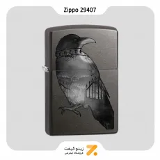 Zippo Lighter 29407 28378 DOUBLE EXPOSED RAVEN فندک بنزینی زیپو طرح انعکاس کلاغ مدل 29407
