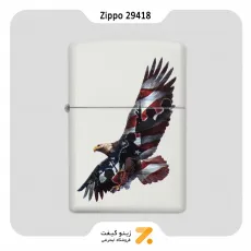 Zippo Lighter 29418 EAGLE فندک بنزینی زیپو طرح عقاب و پرچم آمریکا مدل
