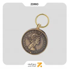 Zorro Lighter Elizabeth Coin​ فندک بنزینی زورو طرح سکه الیزابت رنگ مسی