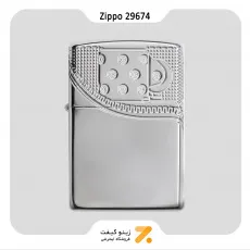فندک بنزینی زیپو طرح زیپ مدل 29674-​Zippo Lighter 29674 167 ZIPPO ZIPPER DESIGN