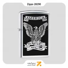 فندک بنزینی زیپو طرح عقاب نماد امریکا مدل 28290-Zippo Lighter ​28290-000009 250 EAGLE