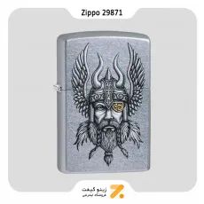 فندک بنزینی زیپو طرح وایکینگ مدل 29871-Zippo Lighter ​29871 207 VIKING WARRIOR DESIGN