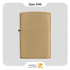 فندک بنزینی زیپو طلایی مدل 204 بی-​Zippo Lighter 204B-BR.FINISH WSOLID BRASS