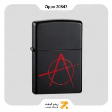 فندک بنزینی زیپو مشکی مات مدل 20842 طرح آنارشیسم-Zippo Lighter 20842 218 ANARCHY