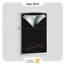 فندک بنزینی زیپو نقره ای مدل 28273-Zippo Lighter 28273-000009 200 BS DECOLLETAGE
