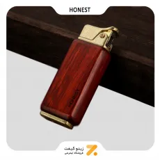 فندک بنزینی هانست طرح چوب مدل 2201-70-Honest Lighter SN-LIHN-2201-70