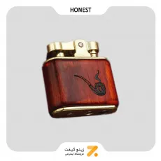 فندک بنزینی هانست طرح چوب مدل 2201-83-​Honest Lighter SN-LIHN-2201-83