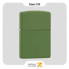 فندک زیپو سبز مات مدل 228-​Zippo Lighter 228 061776 REG MOSS GREEN MATTE