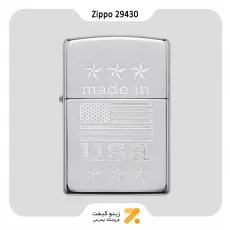 فندک زیپو طرح پرچم آمریکا مدل 29430-Zippo Lighter 29430 250 MADE IN USA WITH FLAG
