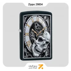 فندک زیپو مدل 29854 طرح تلفیقی جمجمه و ساعت-​Zippo Lighter 29854 218 SKULL CLOCK DESIGN