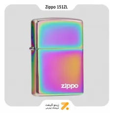 فندک زیپو هفت رنگ طرح لوگو زیپو مدل ۱۵۱ زد ال-Zippo Lighter ​151ZL 151 W/ZIPPO - LASERED