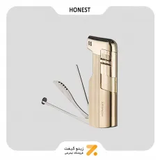 فندک پیپ طلایی هانست آنست ابزار دار Honest pipe Lighter