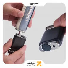 فندک پیپ گازی هانست طرح چوب مدل 2201-86-Honest Lighter SN-LIHN-2201-86