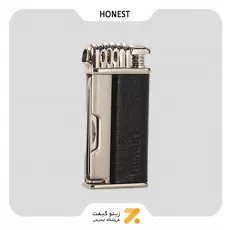 فندک گازی شعله ای پیپ با روکش چرم مصنوعی هانست مدل 2201-54-​​Honest Lighter SN-LIHN-2201-54​