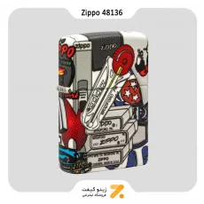 فندک زیپو 540 رنگ طرح سنگ زیپو و لیدی مدل 48136-​Zippo Lighter 48136 49352 I SPY ZIPPO DESIGN