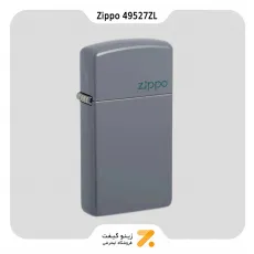 فندک زیپو اسلیم طوسی مدل 49527 زد ال-​Zippo Lighter 49527ZL Slim Flat Grey Matte