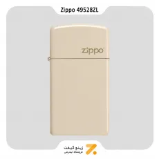 فندک زیپو اسلیم کرم رنگ مدل 49528 زد ال-​Zippo Lighter 49528ZL Slim Flat Sand Zippo Lighter