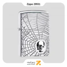 فندک زیپو مدل 29931 طرح تار عنکبوت و جمجمه-Zippo Lighter 29931-075067 167 SPIDER WEB SKULL D