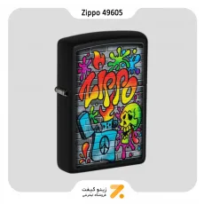 فندک زیپو مدل 49605 طرح گرافیتی فندک و لوگو زیپو-Zippo Lighter 49605 218 ZIPPO STREET ART DESIGN