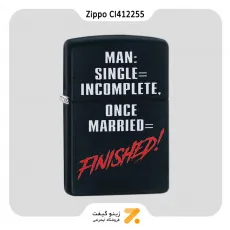 فندک زیپو مدل سی آی 412255 طرح تایپوگرافی-Zippo Lighter 218 CI412255 MAN SINGLE DESIGN