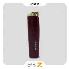 فندک گازی زرشکی هانست مدل 2201-24-​Honest Lighter SN-LIHN-2201-24