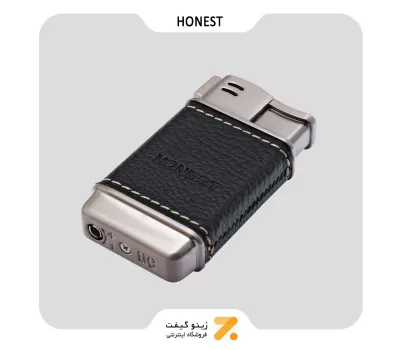 Honest Leather Pipe Lighter فندک گازی شعله ای پیپ با روکش چرم مصنوعی هانست