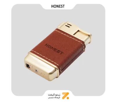 Honest Leather Pipe Lighter فندک گازی شعله ای پیپ با روکش چرم مصنوعی هانست