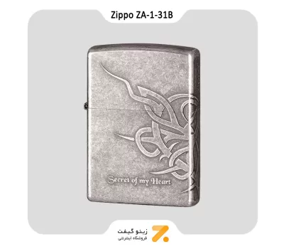 فندک بنزینی زیپو طرح قلب مدل زد ای-1-31- بی-Zippo Lighter ZA-1-31B SECRET OF MY HEART