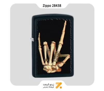 Zippo Lighter 28438 Heavy Metal Salute فندک بنزینی زیپو هوی متال طرح اسکلت مدل 28438