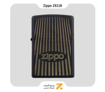 Zippo Lighter 29218 218 ZIPPO فندک بنزینی زیپو مشکی طلایی مدل 29218