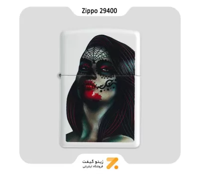 Zippo Lighter 29400 214 DAY OF THE DEAD LADY TATTO فندک بنزینی زیپو طرح تتو لا کاترینا مدل