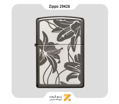Zippo Lighter 29426 150 LILY فندک بنزینی زیپو طرح گل لیلیوم مدل 29426