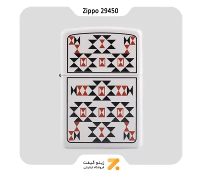 Zippo Lighter 29450 214 SEAMIESS ABSTRACT فندک بنزینی زیپو سفید مدل 29450