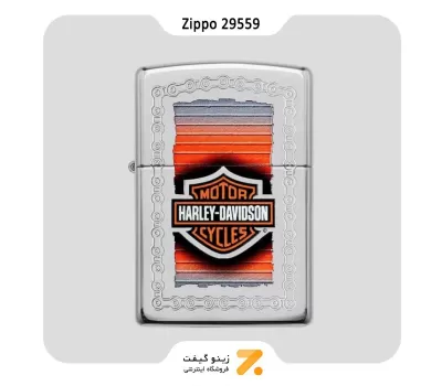 Zippo Lighter 29559 250 HARLEY DAVIDSON CHAIN فندک بنزینی زیپو طرح زنجیر موتور هاردیویدسون مدل 29559